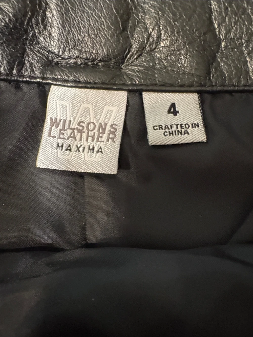 Wilson Black Leather Mini Skirt with Buckle Belt